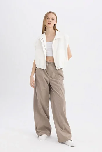 DeFacto Gabardine Regular Fit Vest - Zippered, Coool C0907Ax24Sm