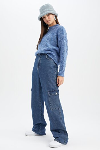DeFacto Crew Neck Coool Regular Fit Sweater - Y8093Az22Wn