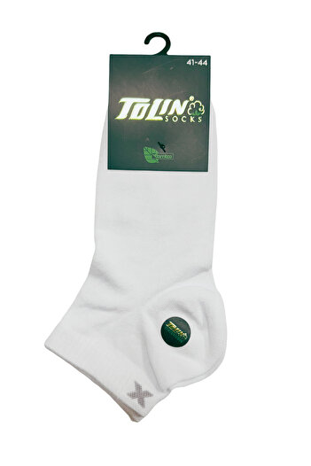 TOLIN White Bamboo Booties Ανδρικές κάλτσες Σετ 12 - 10531
