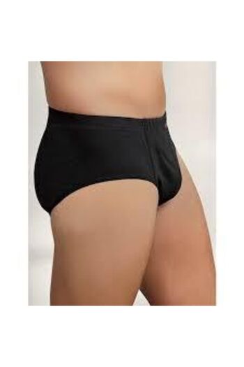 Tutku Men's Black Panties - 3 Pieces, 100% Cotton
