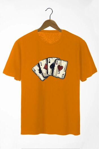 Pasage Azurco Oversize Black Dark T-shirt - Playing Card Printed