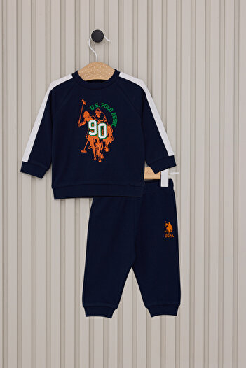 U.S. Polo Assn. Licensed Striped Detailed Bottom Top Baby Set