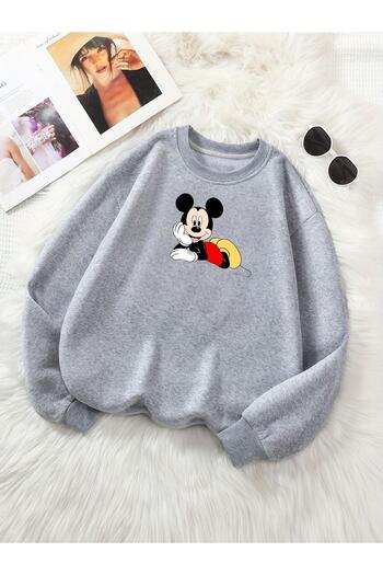 BENROMA Children's Unisex Cartoon Printed Circular Neck Sweatshirt