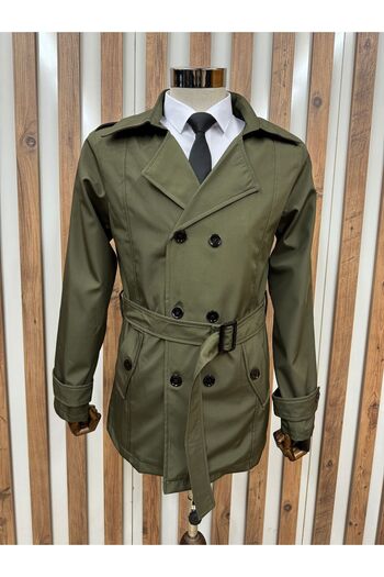 Costtum Men's Wear Waterproof Regular Fit Double Breasted Trench Coat