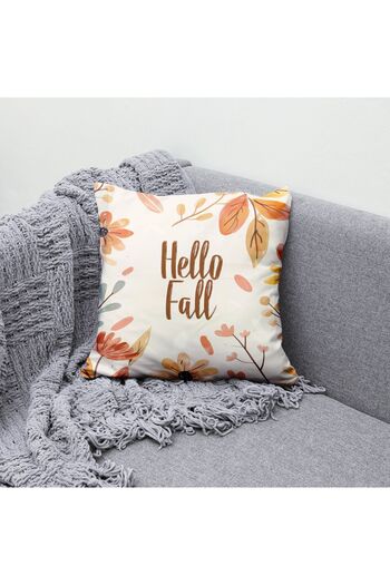 Evmila Pumpkin Pattern Velvet Throw Pillow Cover - Autumn Themed, Double Sided Printed, Zippered, 43X43 cm