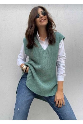 IŞILDA FASHION Γυναικείο πουλόβερ με λαιμόκοψη σε σχήμα V