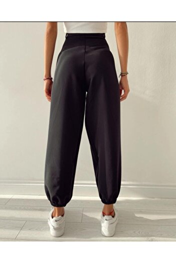 IŞILDA FASHION Černé kalhoty Jogger Shalwar