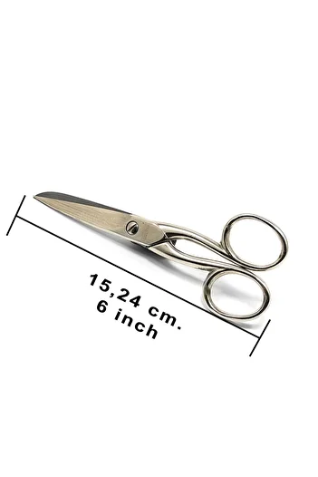MERZE Size 6" Nickel Plated Fabric and Thread Cleaning Scissors
