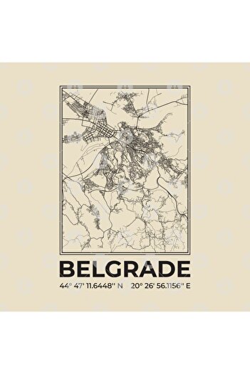 TatFast Belgrade Minimalist Map Mug, Gift, Dowry, Presentation Holder