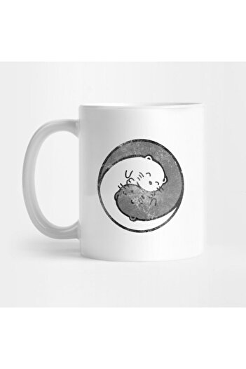 TatFast كوب Yinyang Ying وYang Otters Vintage للنساء لطيف كرتوني كاواي