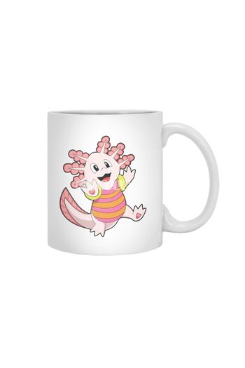 Fizello Axolotl Swimming White Mug, Gift, Dowry, Presentation Holder