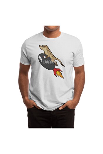 Fizello Meerkat Uzanıyor Rocket Unisex Біла футболка