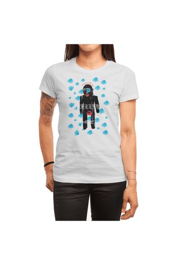 Fizello Чоловічий та жіночий білий футболка - Man From Cloud Unisex Design