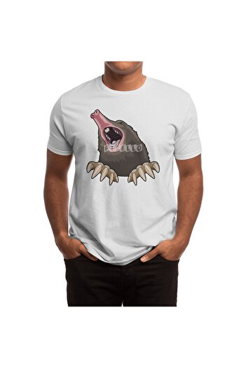 Fizello Чоловічий та жіночий білий унісекс футболка - Angry T-shirt