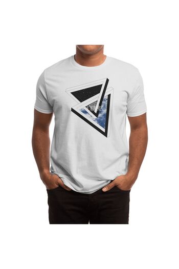 Fizello Чоловічий та жіночий білий футболка - Above & Below Unisex T-shirt