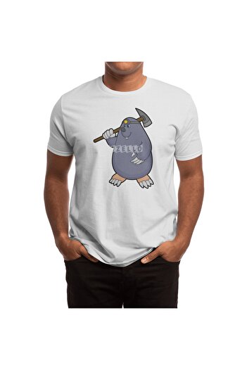 Fizello Чоловічий та жіночий білий футболка - As Farmer Pickaxe Spotlight Unisex T-shirt