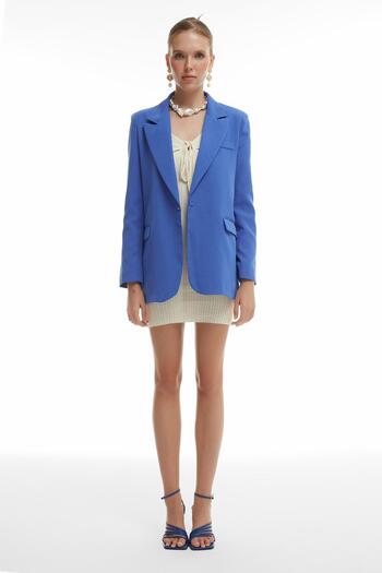 Quzu Blazer Jacket Dark Blue