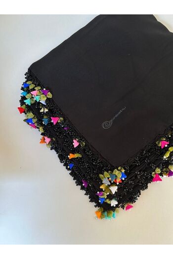 TREND Handcrafted writing edge beaded cheesecloth dowry pocketing daily