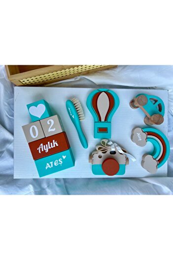 mogokids Objeli bebek anı küpü seti tam set bebek dekor