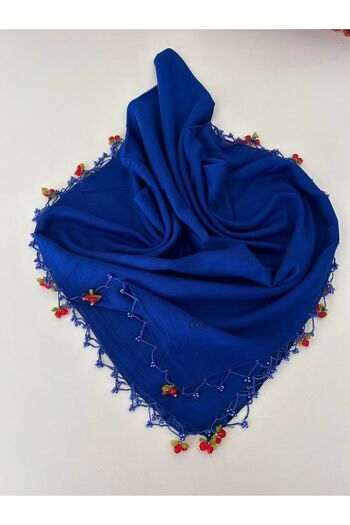 TREND Handmade Cherry Embroidery Writing Edge Beaded Cheesecloth handcrafted needlework