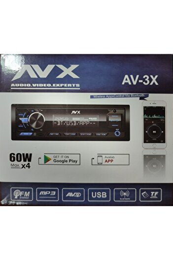 AVX 3amfi Çıkışlı Çift Usb'li Android Ve Ios Sorunsuz Bluetooth Bağlanabilir Mp3-mp5 Çalar Oto Teyp