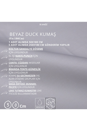 KAMİZ Απλό ύφασμα πάπιας - ύφασμα διάτρησης και τσάντας - Τραπεζομάντιλο Runner