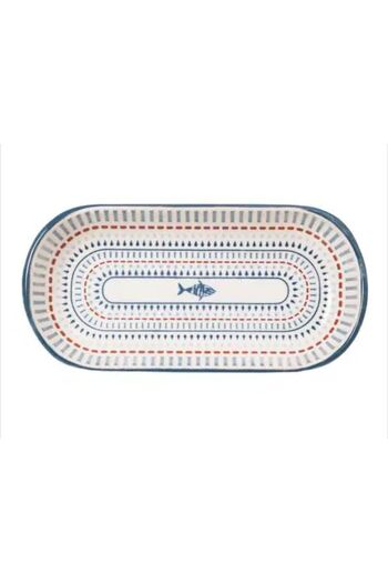 3AS Boat Plate with Fish 16X 8 cm
