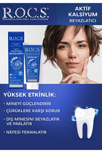 R.O.C.S. Aktif Kalsiyum Beyazlatıcı Diş Macunu – 94g