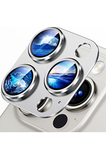 Fibaks Full Protection Titanium Camera Lens Protector with Frame Compatible with Apple iPhone 15 Pro & iPhone 15 Pro Max
