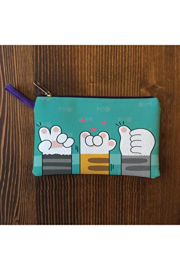 Filemo tasarım Turquoise Finger Patterned Std Women's Classic Wallet