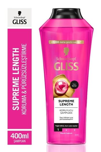 Gliss Supreme Length 400 ml X 3 Pieces - Special Shampoo for Long Hair