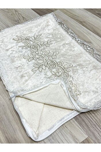 AYHANHOME Fransız Güpürlü Kadife Bohça Söz Nişan Hurcu Çeyizlik 3'lü Set