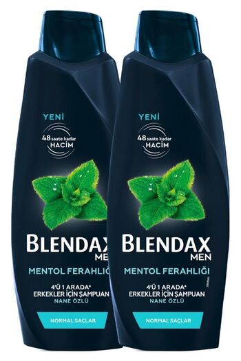 Blendax Menthol Shampoo for Men 2X500 ml – Fresh Cleaning, Anti-Dandruff