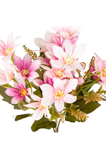 Herdekora Yapay Çiçek Lilyum-Zambak Demeti Pembe-Beyaz 30 Cm.
