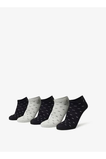 Duchini Textured Ankle Length Socks - Set of 5