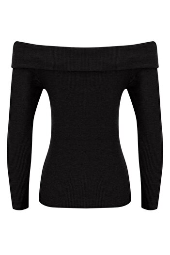 La Sarta Angeliq Black Off-Shoulder Camisole Body