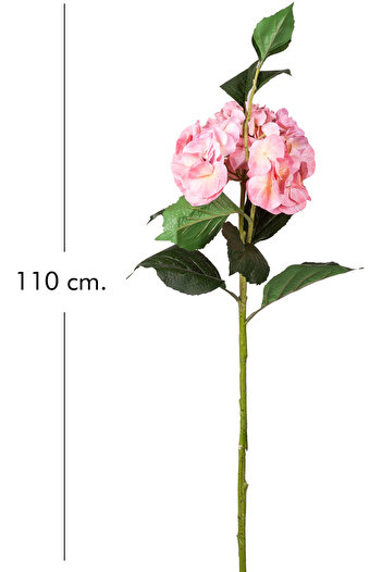Herdekora Yapay Çiçek Islak Dokulu Ortanca Pembe Tek Dal 110 Cm.