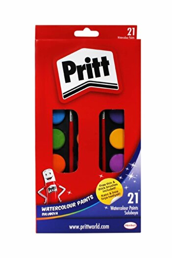 Pritt 21li Büyük Tablet Lüks Sulu Boya
