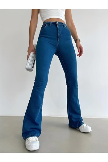 Trn JNS Elle Power Lycra Spanish Color Colorfast Medium Blue Jeans