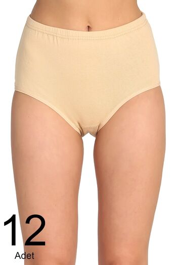 Tutku Women's Skinny 12 Pack Ribana Bato Panties ELF568T0922CCM12