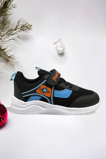 Ponchiq Memory Foam Tabanlı Desenli Cırt Cırtlı Çocuk Sneakers