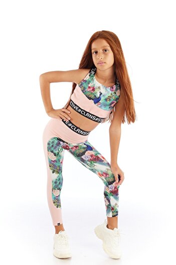 Colorinas Modern Romance Çiçek Desenli Kız Çocuk Spor Tayt