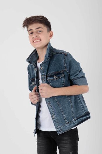AHENGİM Boy's Jean Jacket - Casual Fashion, Ak 22145123