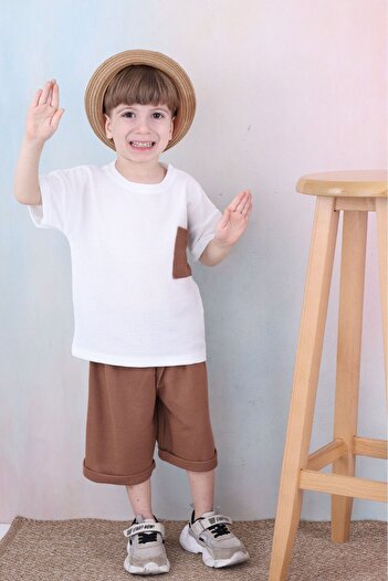tunays shopping Boy's Shorts Set - Oversize Waffle Fabric