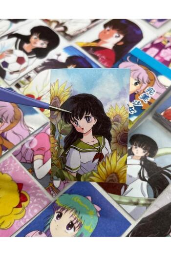 Kağıt Gemi Dükkan Kawaii Anime Girl Blue 50 Sheets Notebook Sticker / Sticker / Bullet Journal / Label