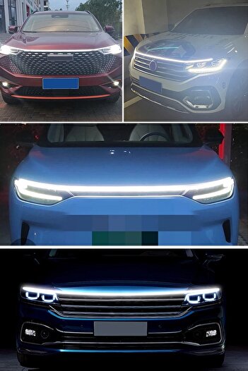 Mega Oto Market Kaput Ledi Animasyonlu Gündüz Ledi Kaput Arası Şerit Led Silikon 90 Cm Beyaz Renk