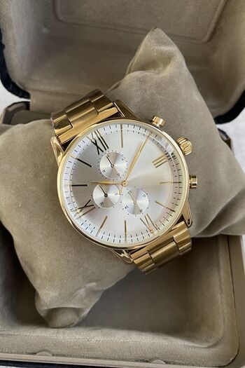 Leerybee Gold Renk Unisex Premium Kol Saati