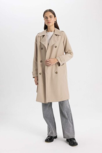 DeFacto Dfc Waterproof Trench Coat - Regular Fit