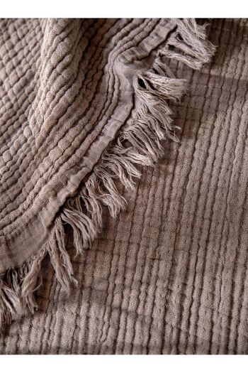 OTEXSA 4 Layers Muslin Milk Coffee Single Bedspread - 160X200Cm