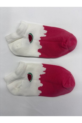 brako tekstil Pink-White Kids Booties Socks